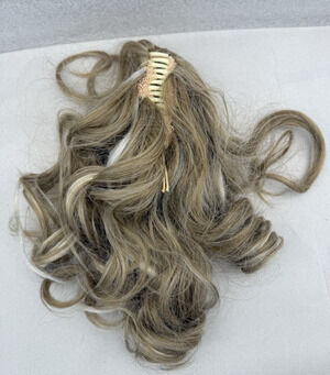 REECHO Ponytail Extension, 12” Claw Clip in, Curly Wavy Ponytail Hair Extension